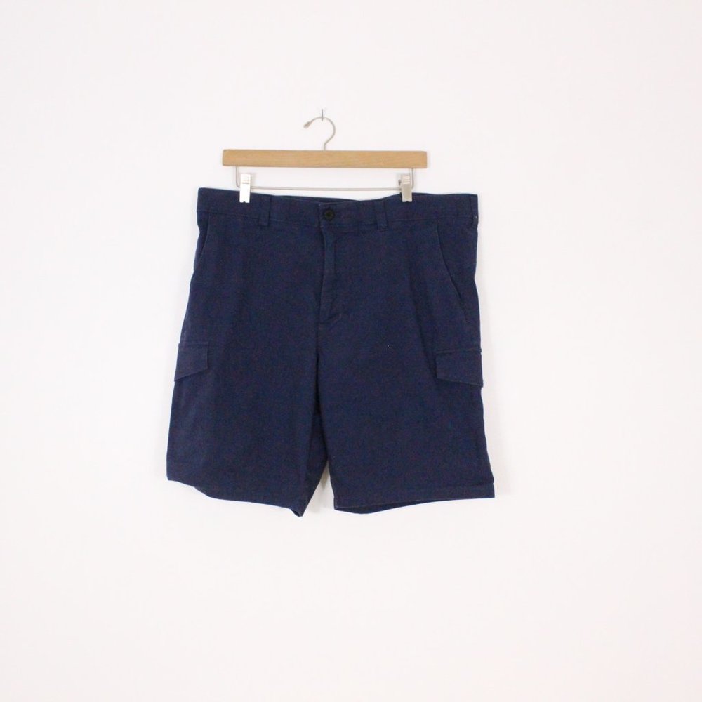 *Mens Haggar The Active Series Free Trek Cargo Shorts Navy